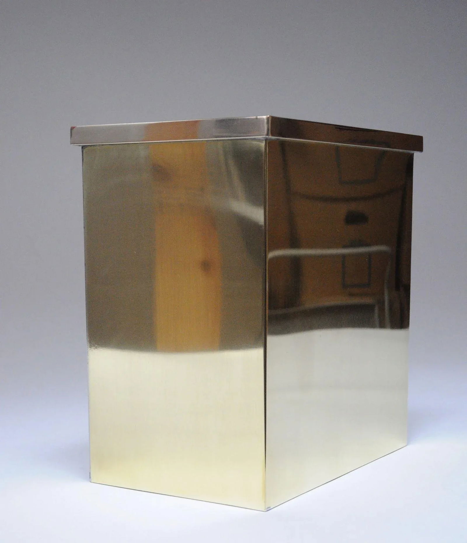 Vintage Hollywood Regency Style Polished Brass Wastebasket/Umbrella Stand - 2