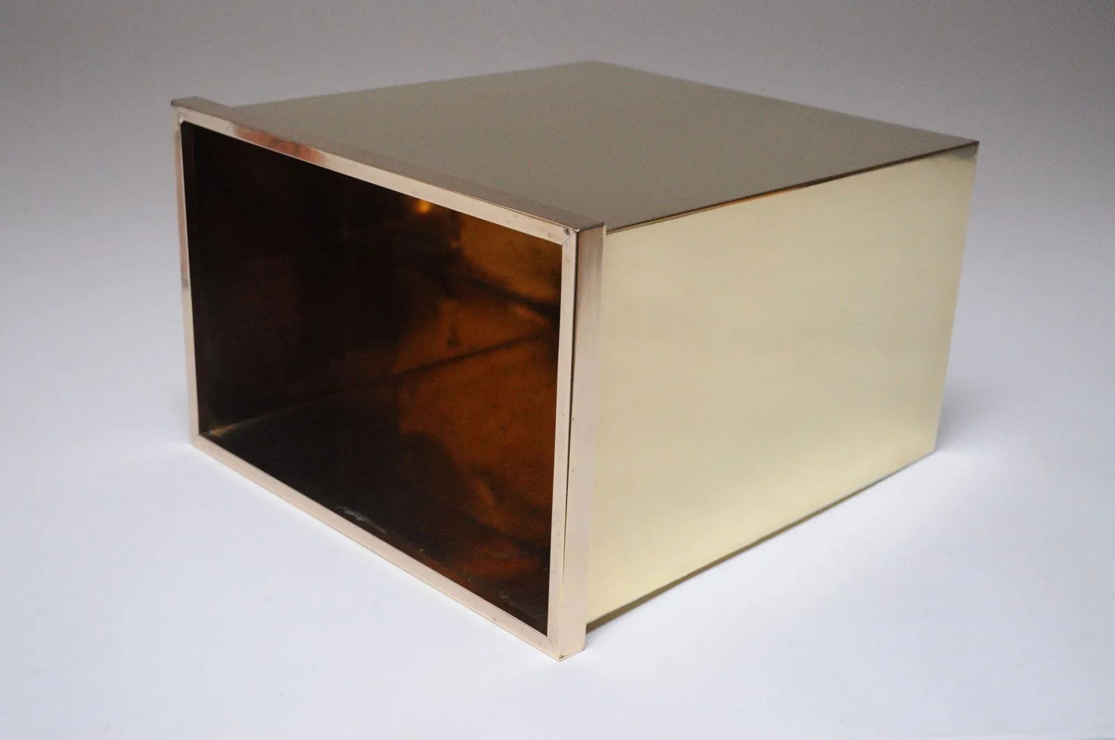 Vintage Hollywood Regency Style Polished Brass Wastebasket/Umbrella Stand - 9