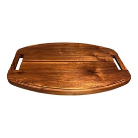 Modern Art Sculptural Walnut Wood Tray