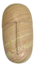 Primitive Cycladic Art Box in Soapstone Carving