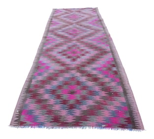 1970s Vintage Caucasian Kilim Runner - 3"²11"³ × 9"²6"³