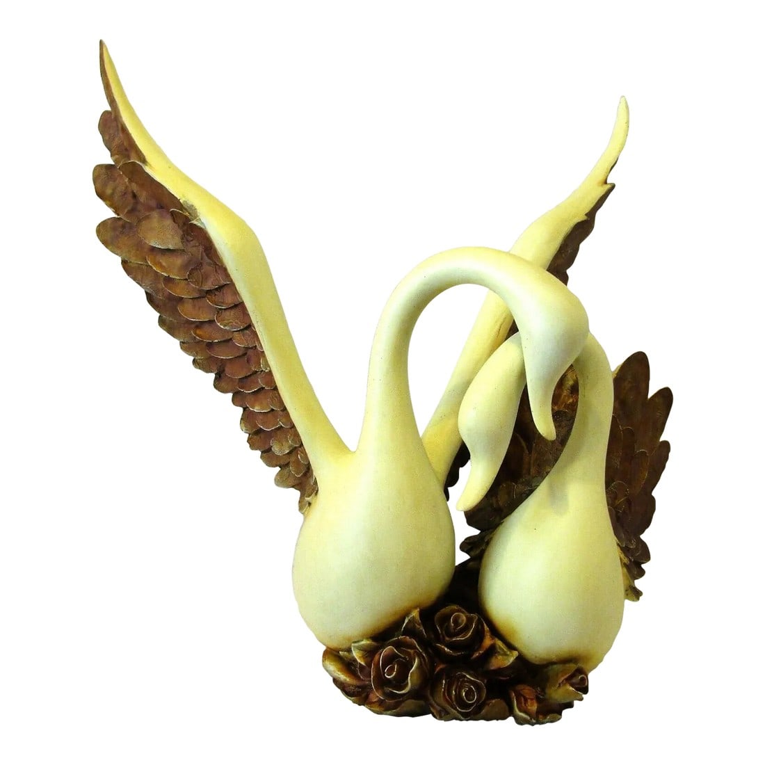 Large 1960s Wings of Love Romantic Swans Sculpture with Entwined Necks (1 of 10)