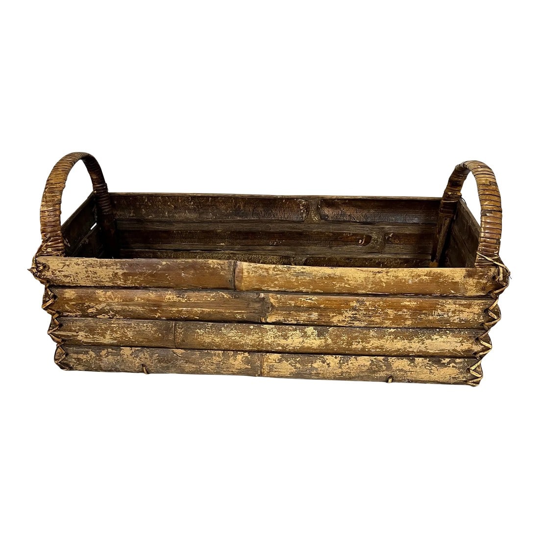Rattan and Bamboo Handled Basket (1 of 5)