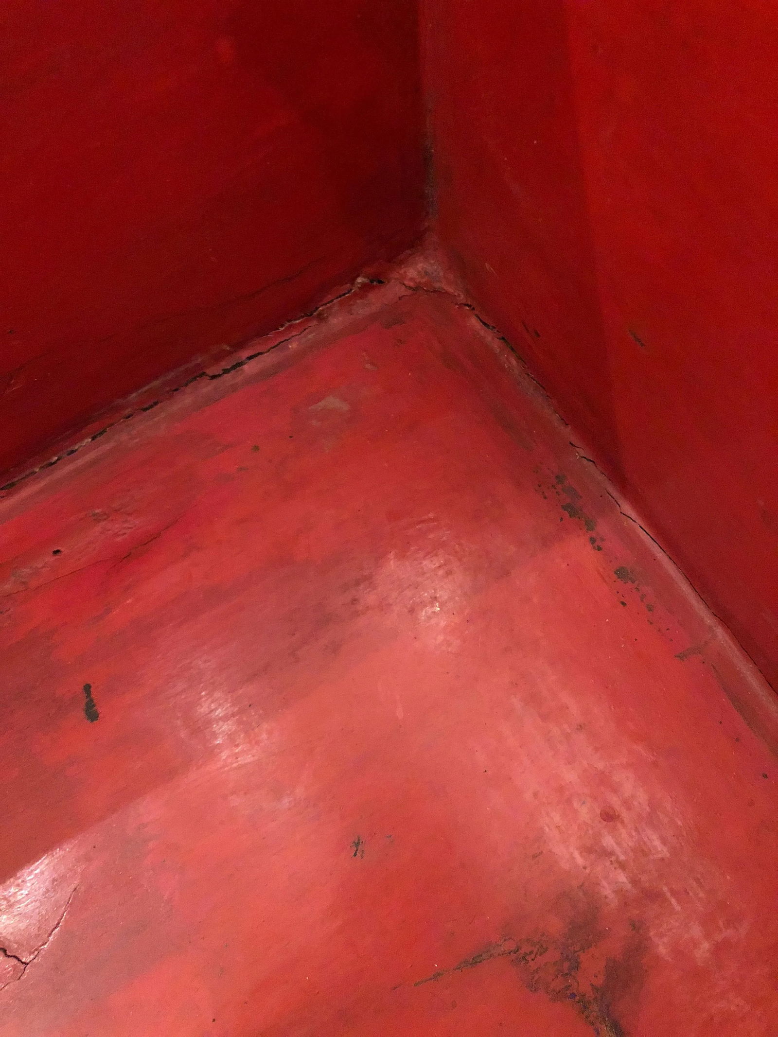 19th Century Chinese Box in Faded Cinnabar - 10