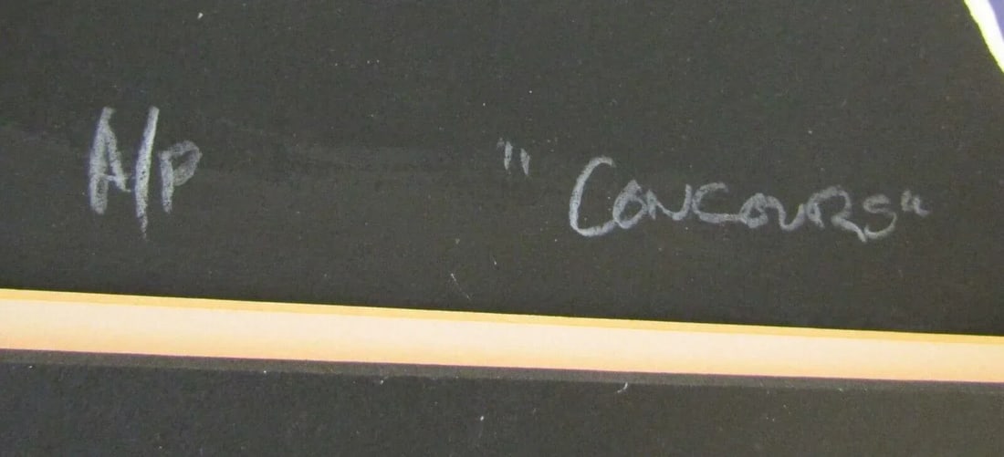 Vintage Valenchis Concours Signed Lithograph A/P Matted 35" X 24" - 3