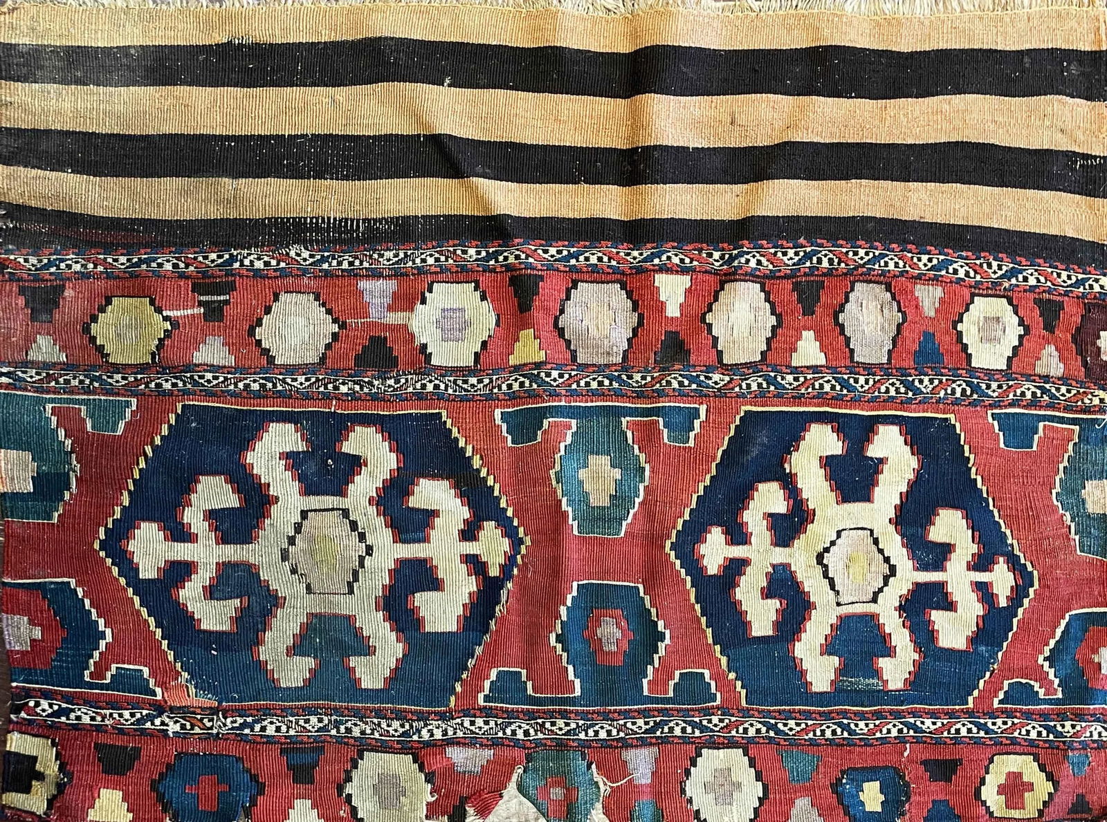 Antique Shahsavan Kilim/Rug, C-1900's as Is - 2