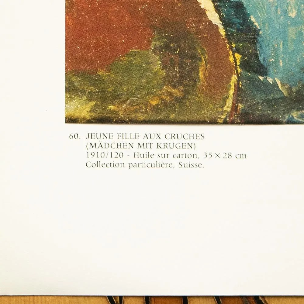 1989 After Paul Klee "Girl With Jugs", Full-Color Print From France - 5