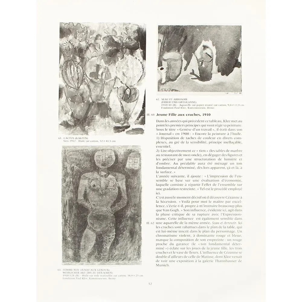 1989 After Paul Klee "Girl With Jugs", Full-Color Print From France - 6