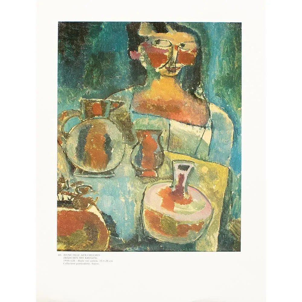 1989 After Paul Klee "Girl With Jugs", Full-Color Print From France - 7