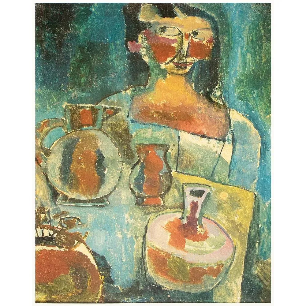 1989 After Paul Klee "Girl With Jugs", Full-Color Print From France - 8