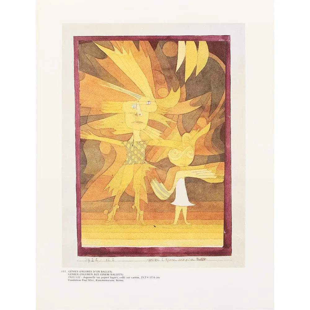1989 After Paul Klee "Genies (Figures From a Ballet)", Full-Color Print From France - 2
