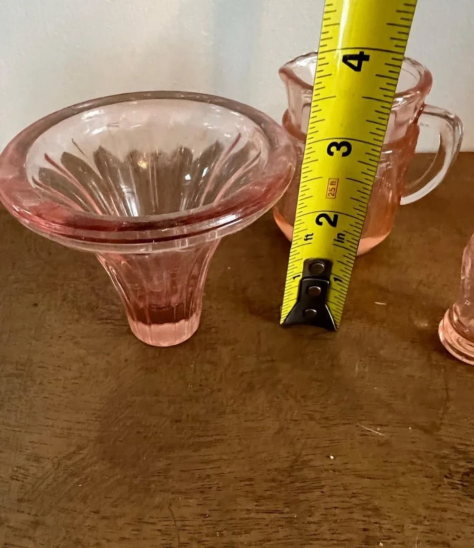 1970s Small Pink Glasses Trio - Set of 3 - 7