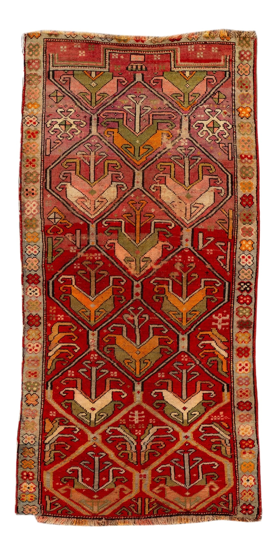 Vintage Persian Rug, 2'8" X 5'4": Vintage Persian Rug with a floral design. Condition: Alterations: Original Condition Unaltered Imperfections: Some Imperfections Condition Notes: perfect Dimensions: Height: 0.25 in. Width: 32 in.