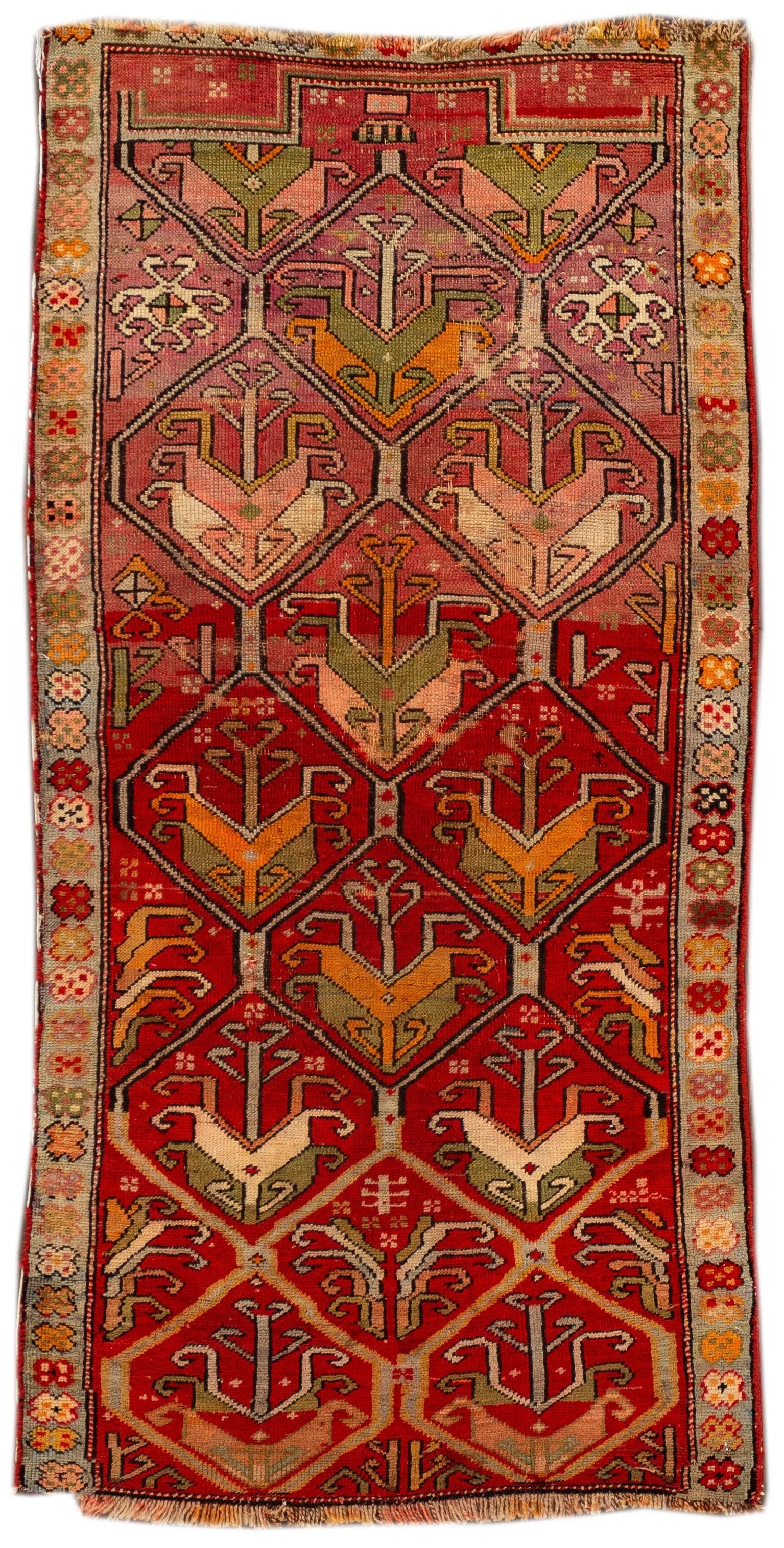 Vintage Persian Rug, 2'8" X 5'4" - 9