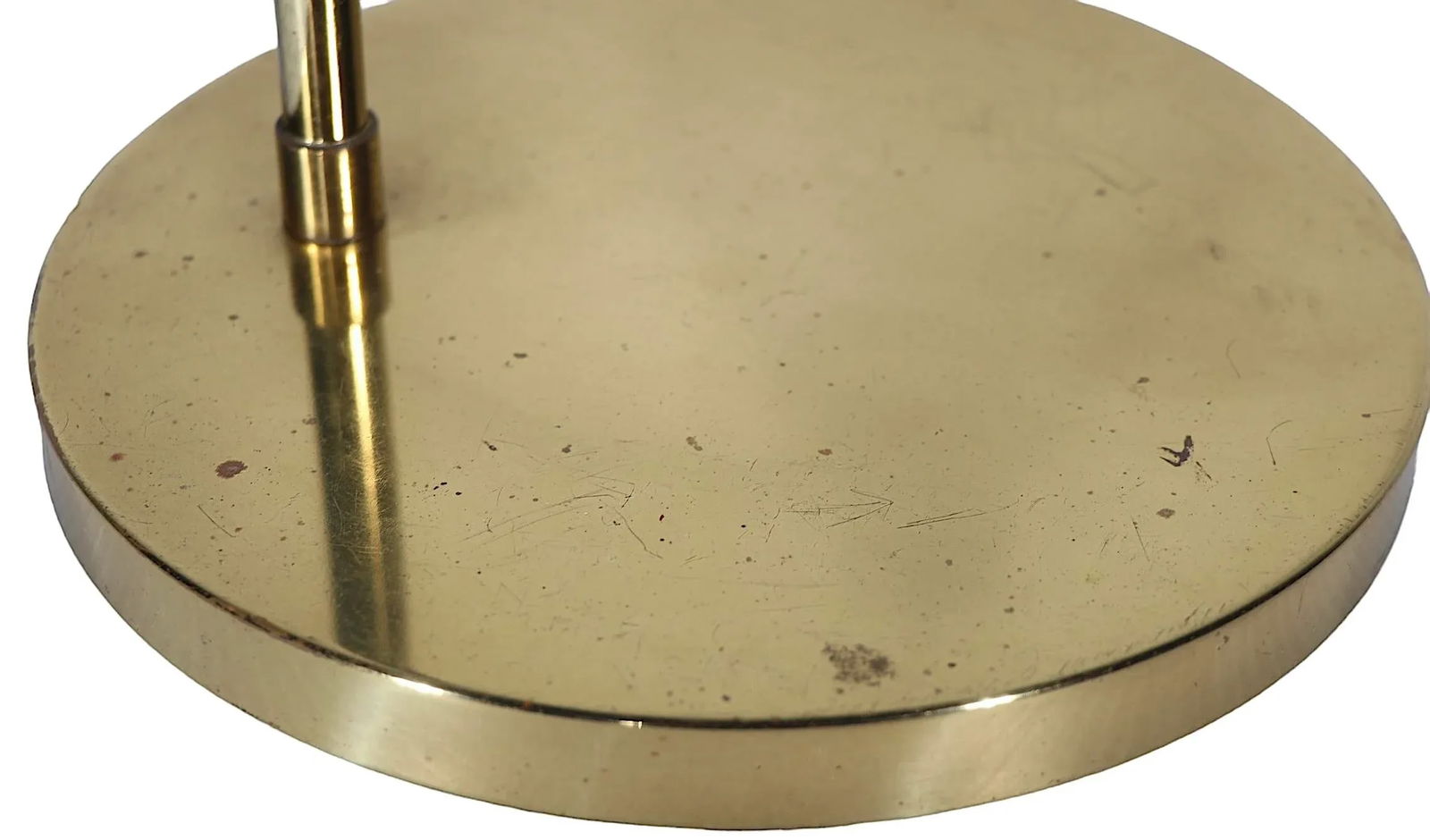 Post Modern Desk Table Lamp With Tinted Glass Ball Globe Shade C 1980's - 5