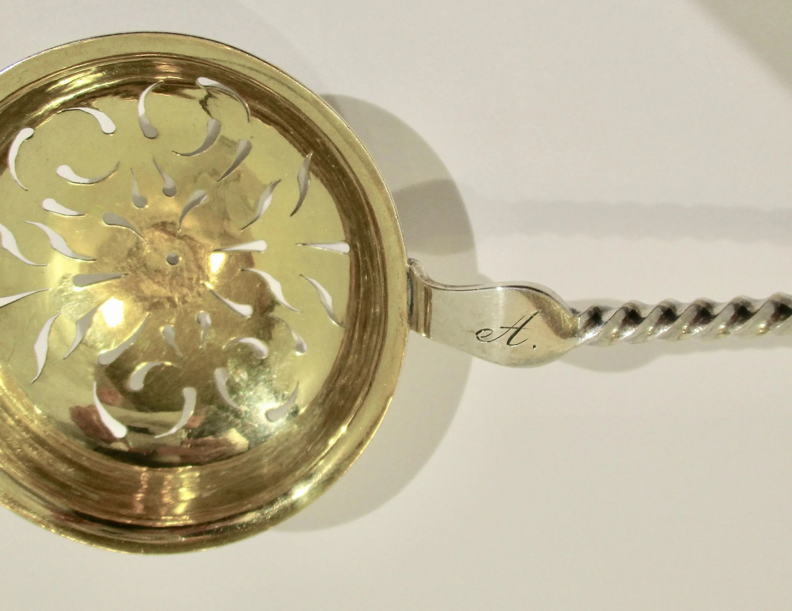 830 Silver Standard Pierced Spoon Serving Piece - 4