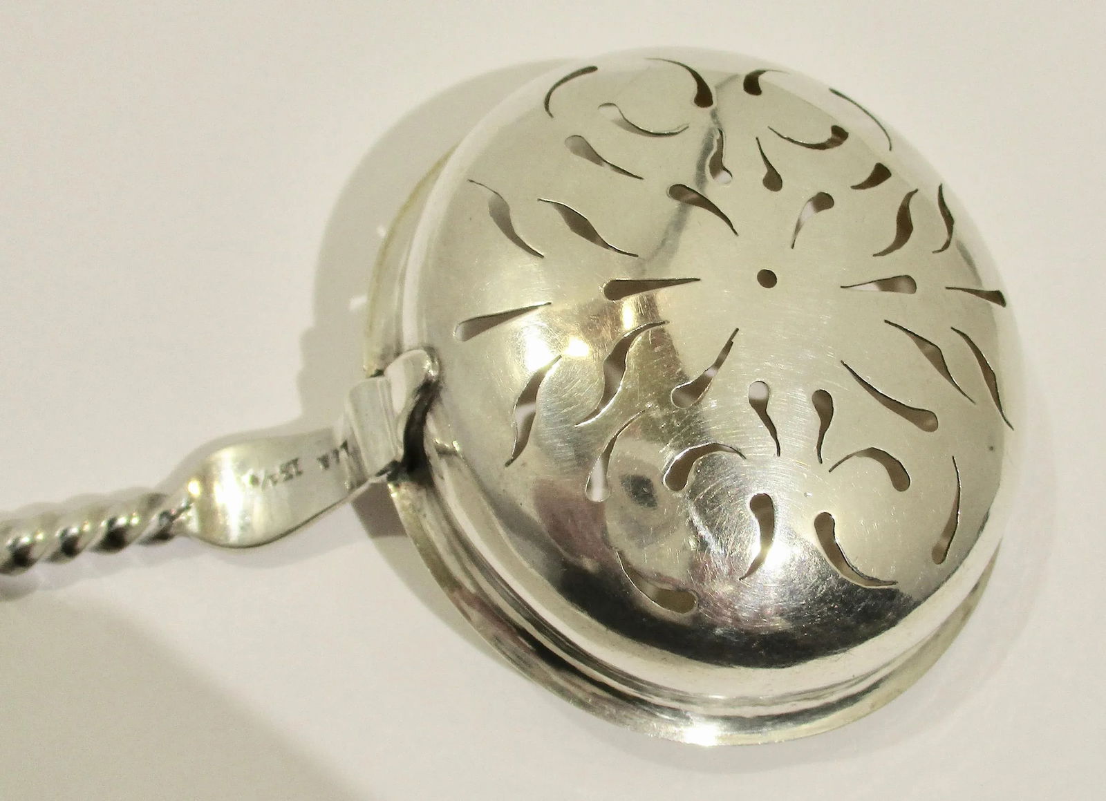 830 Silver Standard Pierced Spoon Serving Piece - 5