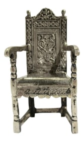 Gothic Sterling Silver Armchair Model