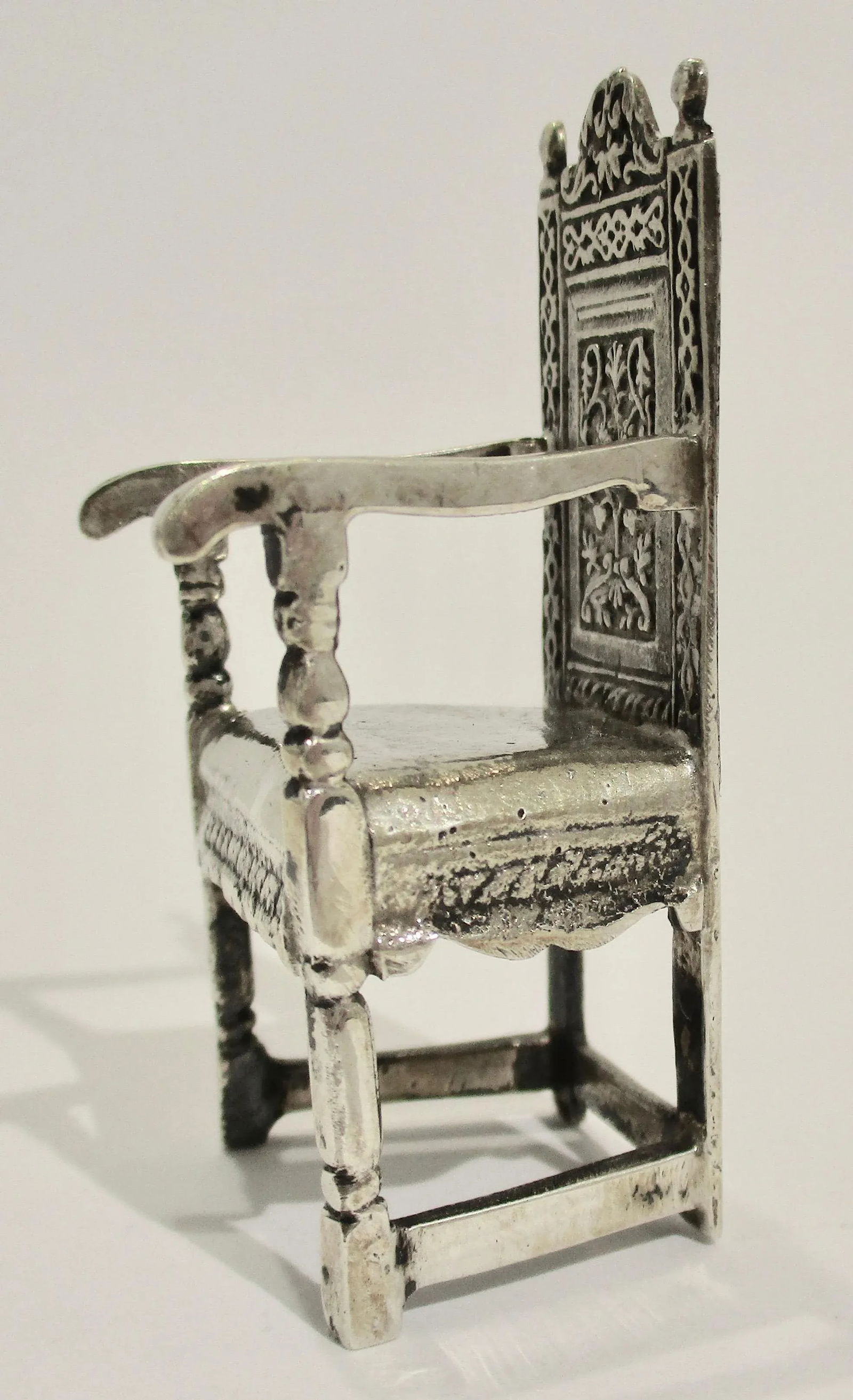 Gothic Sterling Silver Armchair Model - 2