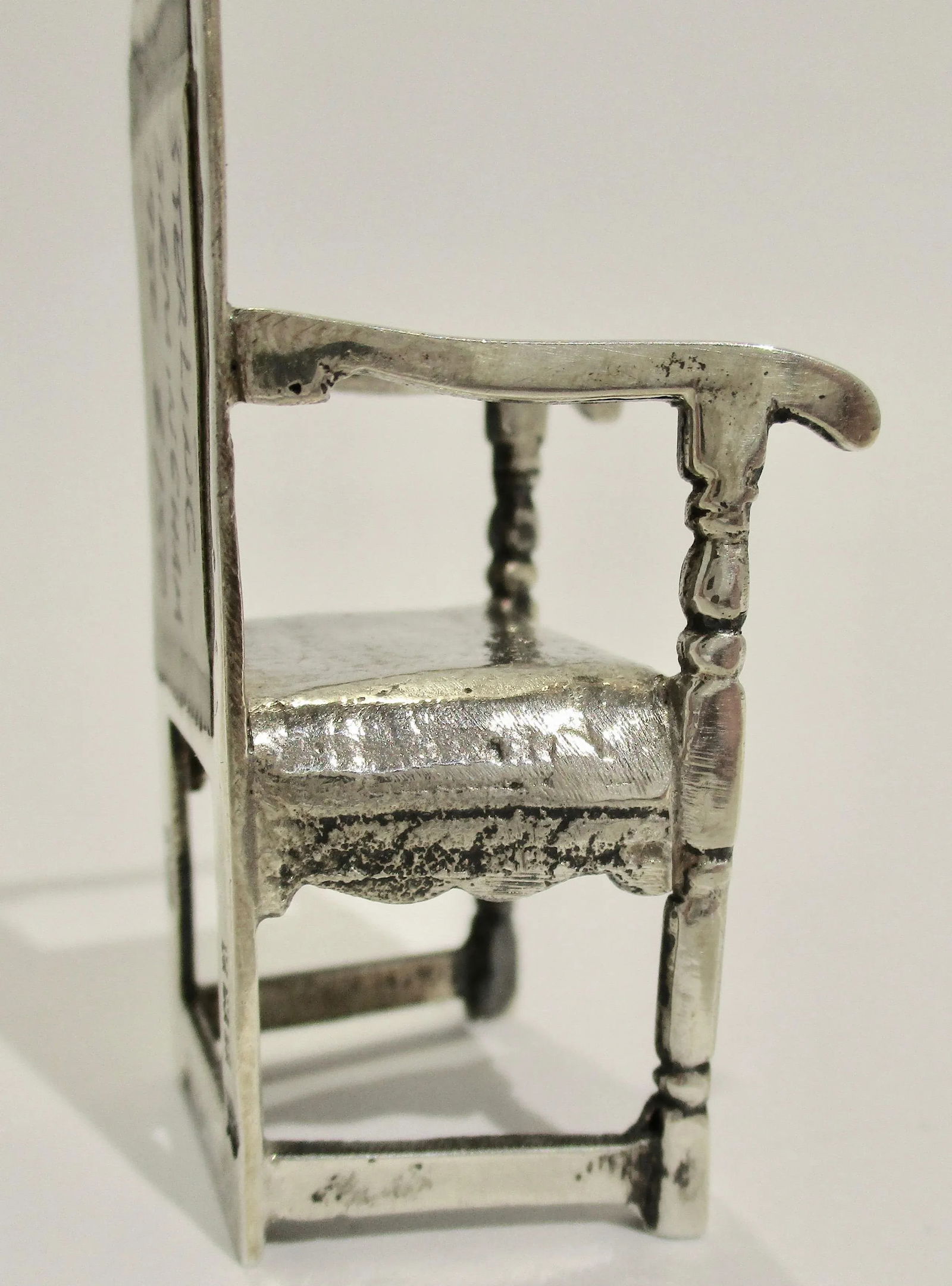 Gothic Sterling Silver Armchair Model - 4