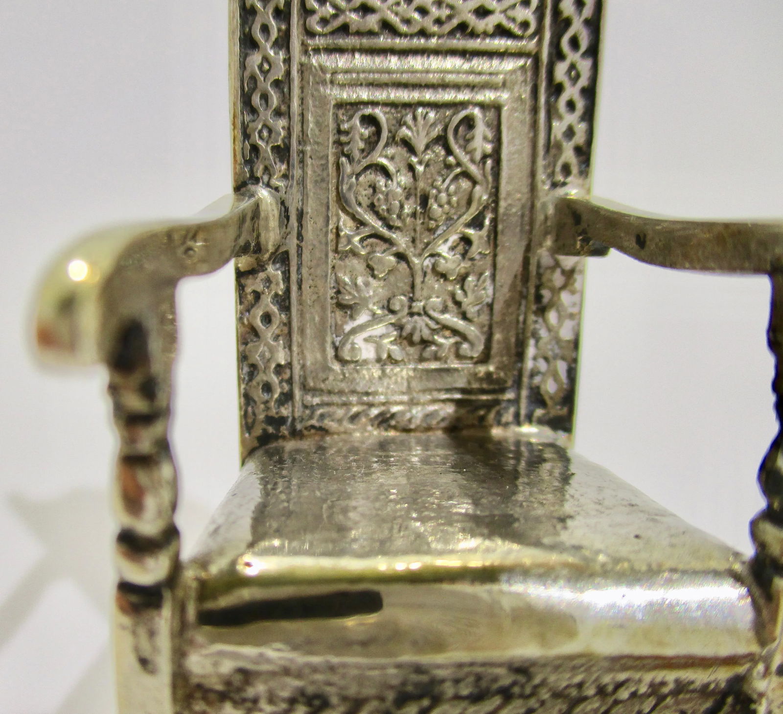 Gothic Sterling Silver Armchair Model - 5