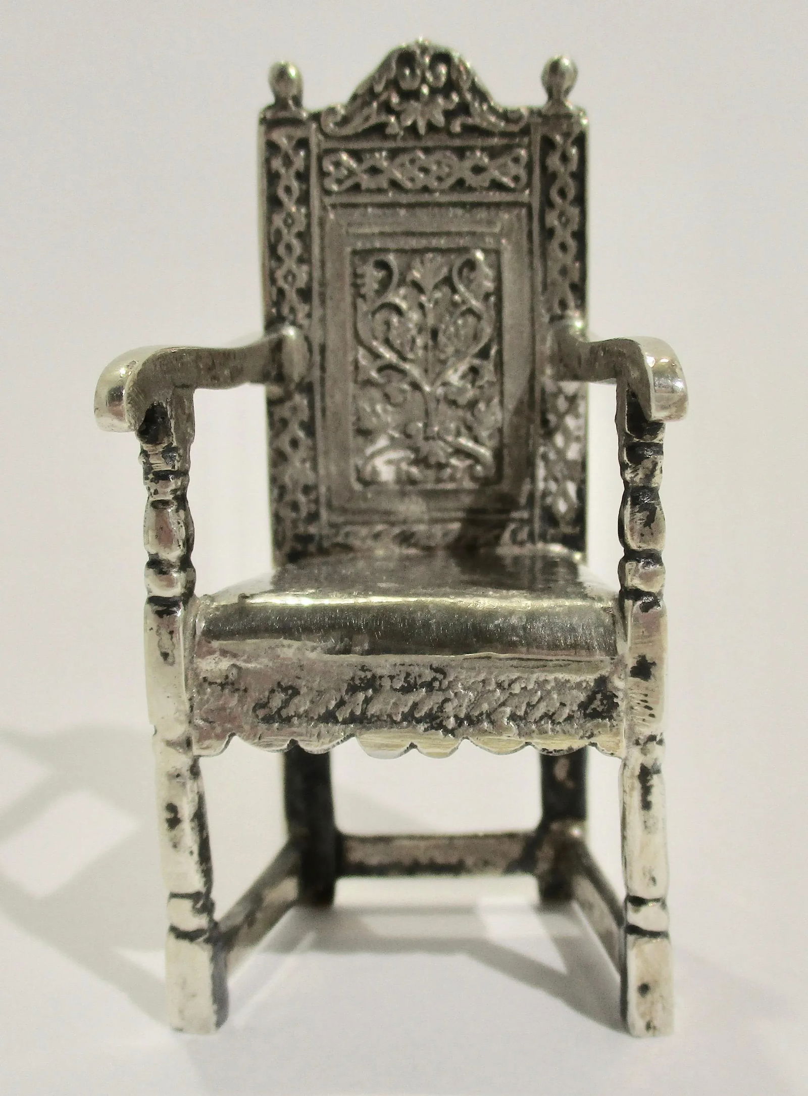 Gothic Sterling Silver Armchair Model - 7