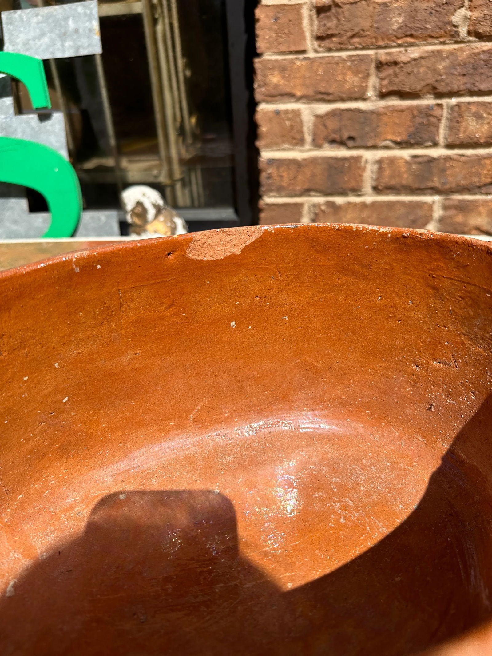 1970s Heavy Pottery Bowl With Sun Details - 2