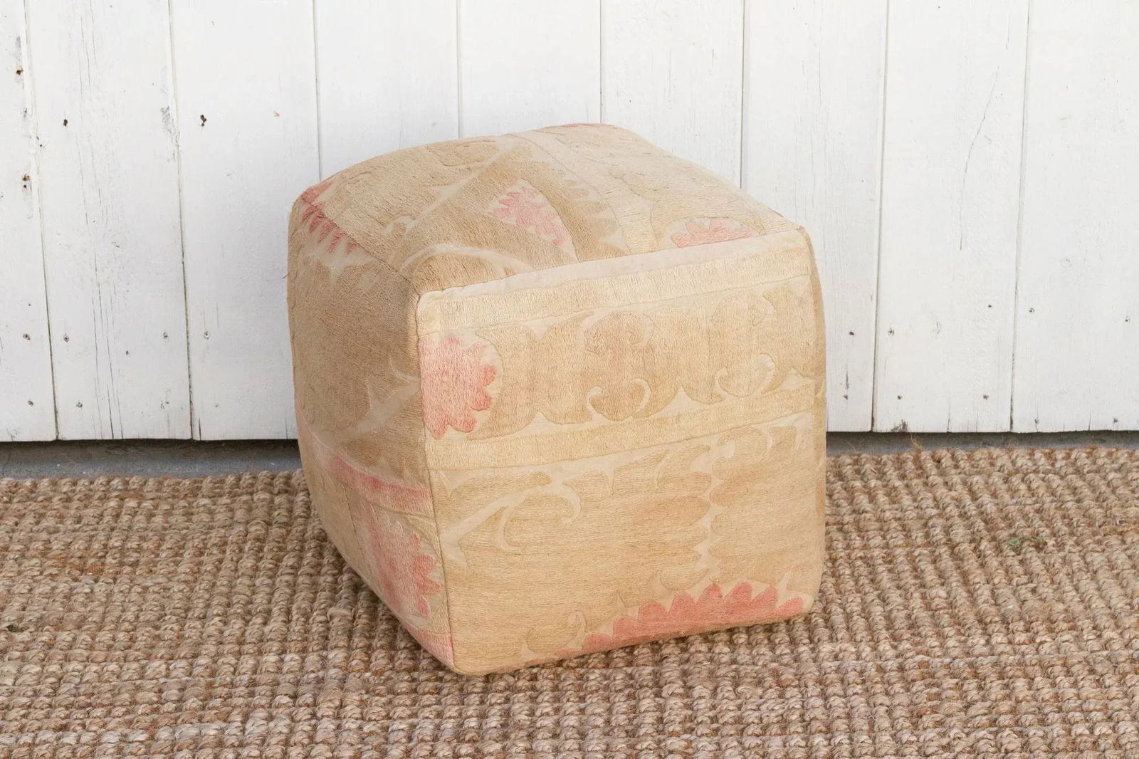Jayma Antique Suzani Cube Ottoman - 5
