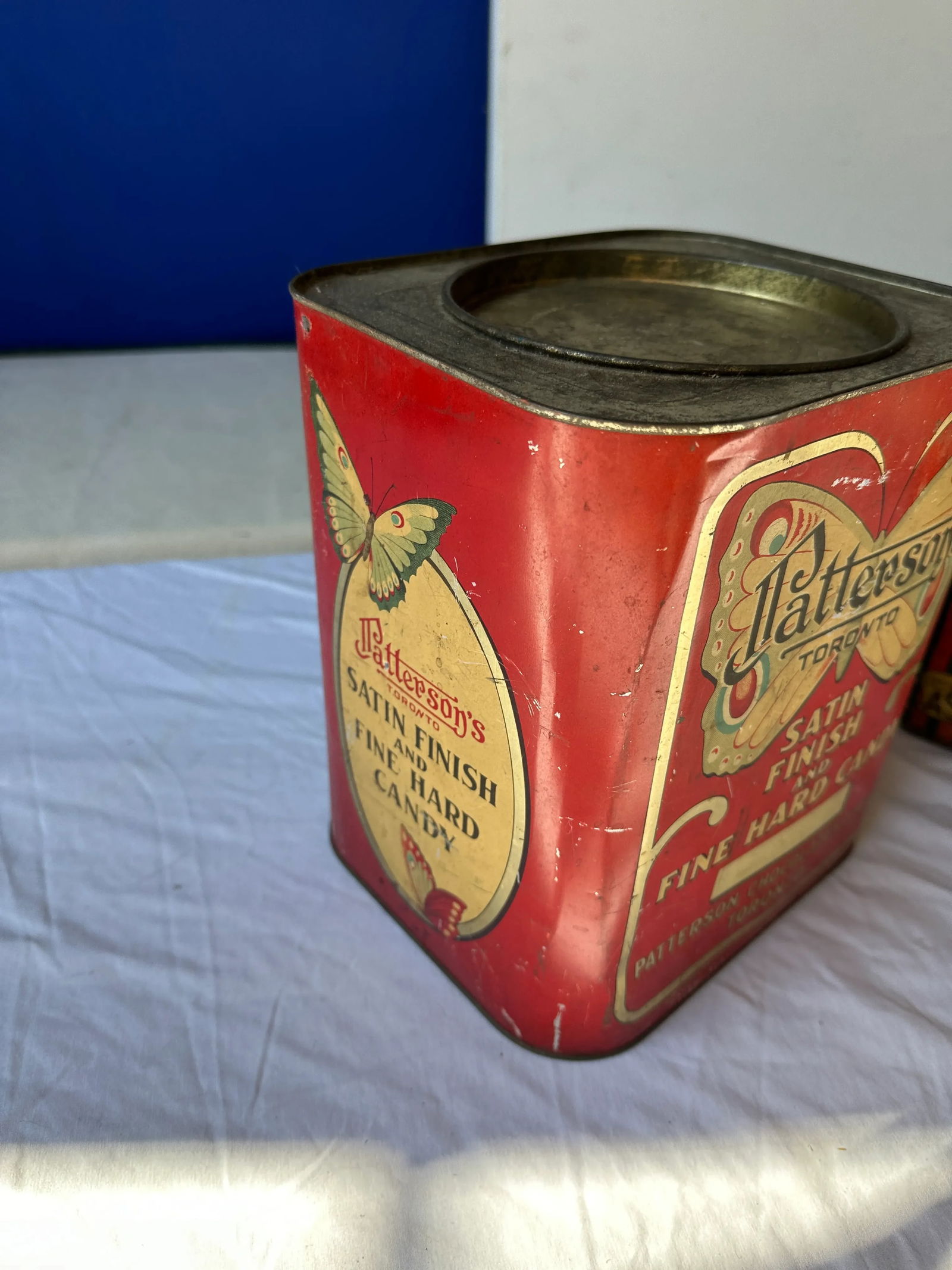 1970s Collection of Red Industrial Tins - Set of 3 - 3