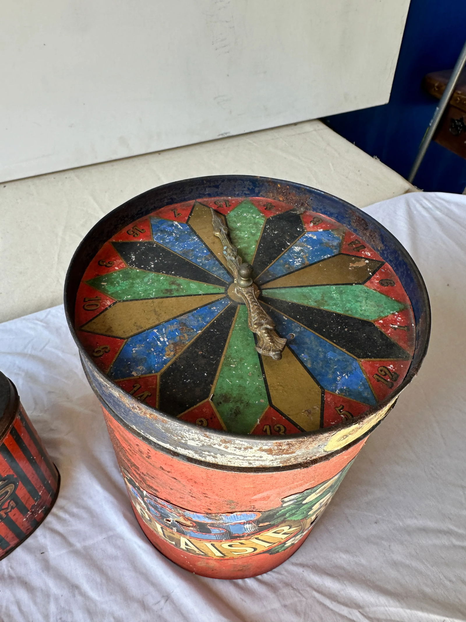 1970s Collection of Red Industrial Tins - Set of 3 - 7