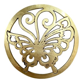 Mid Century Brass Butterfly Trivet
