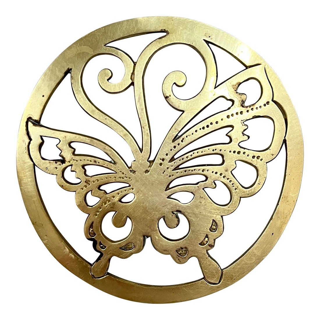 Mid Century Brass Butterfly Trivet (1 of 3)