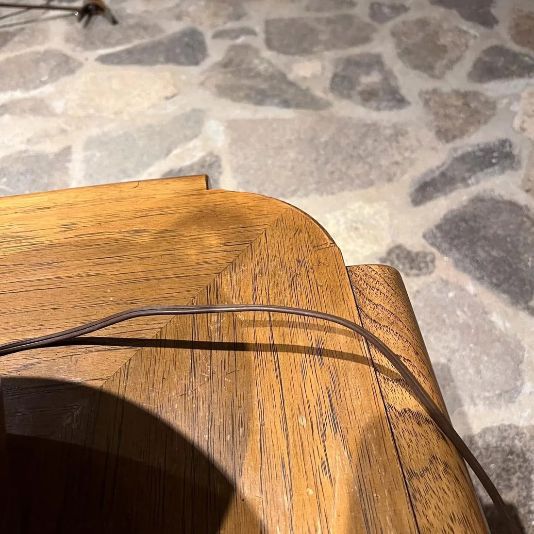 1960s Glazed Stoneware Table Lamp Art Pottery Floral Design - 10