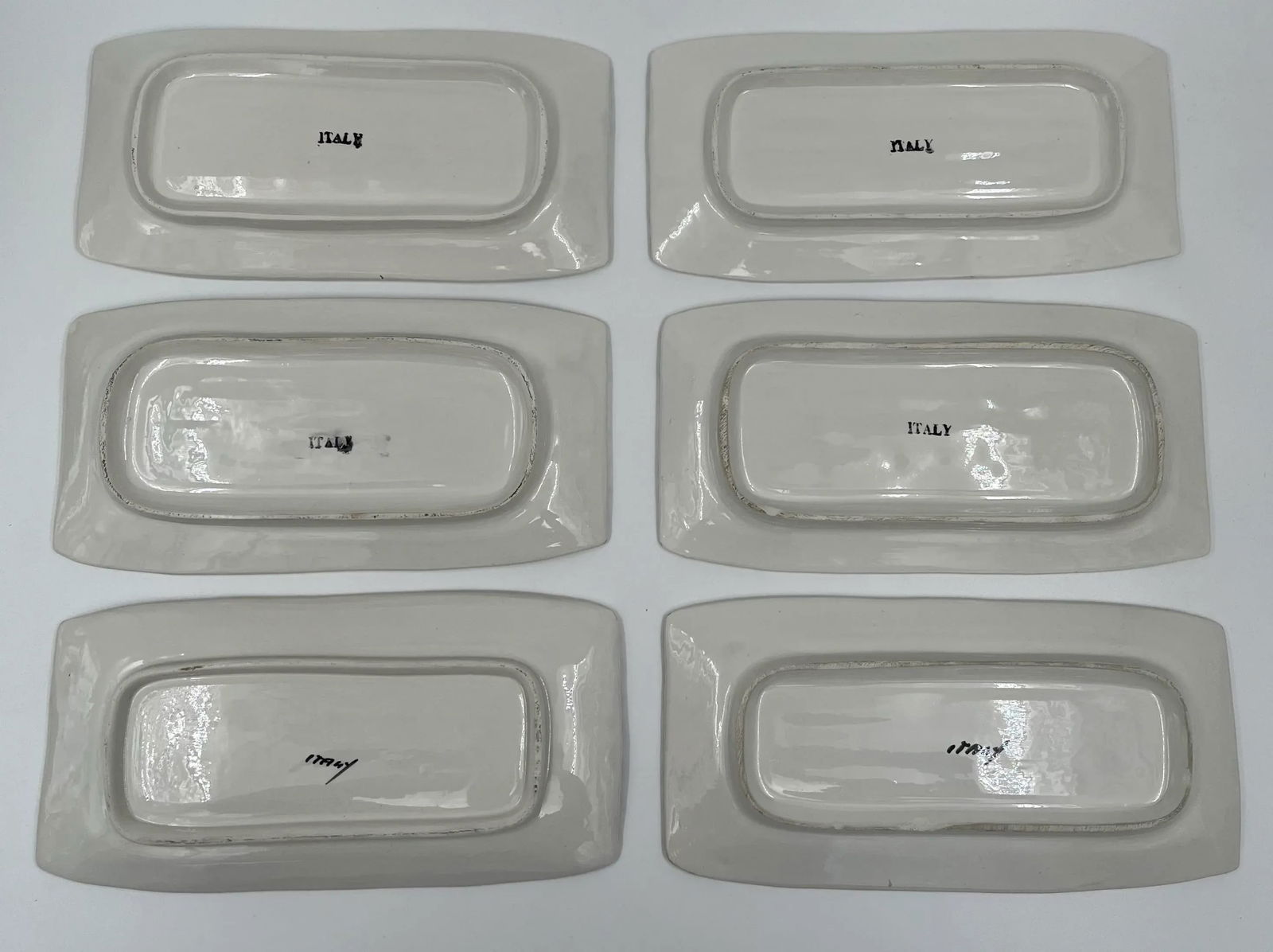 1970s Vintage Italian Blanc De Chine Trompe l'Oeil Asparagus Plates - Set of 6 - 4