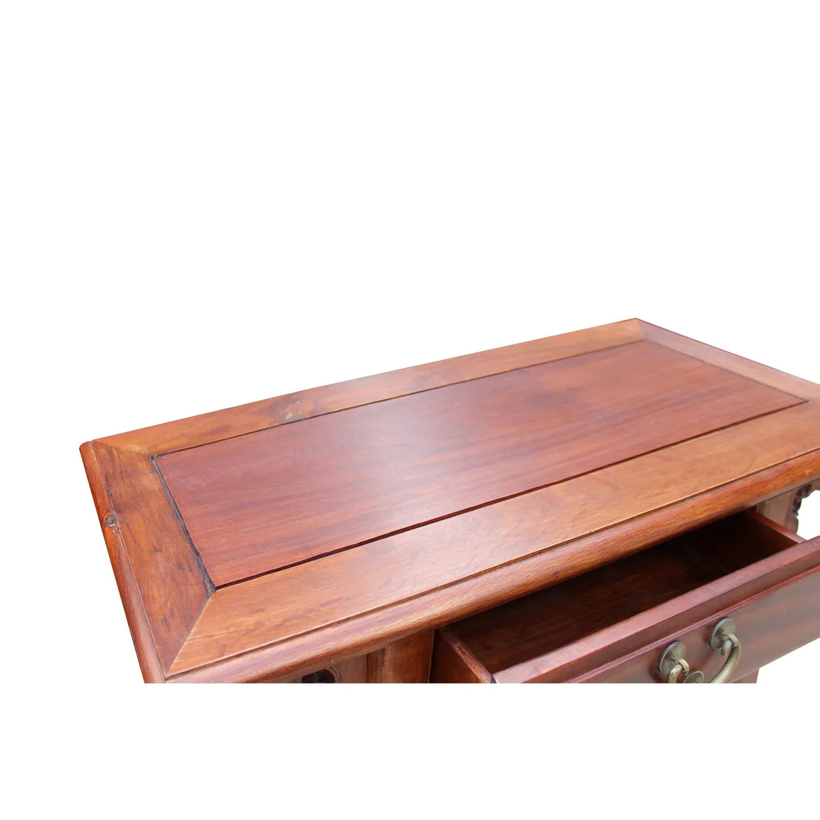 Chinese Oriental Brown Ru Yi Drawer Altar Foyer Side Table - 8