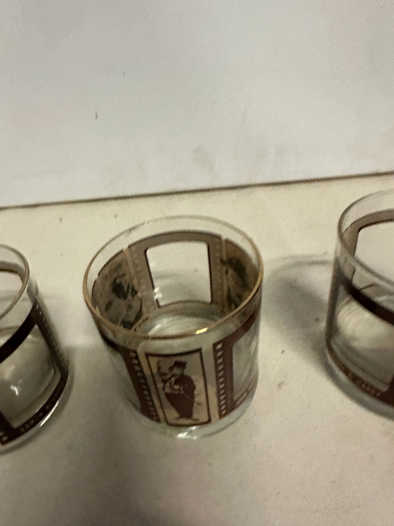 1970s Collection of Roaring Twenties Cocktail Glasses- Set of 4 - 8