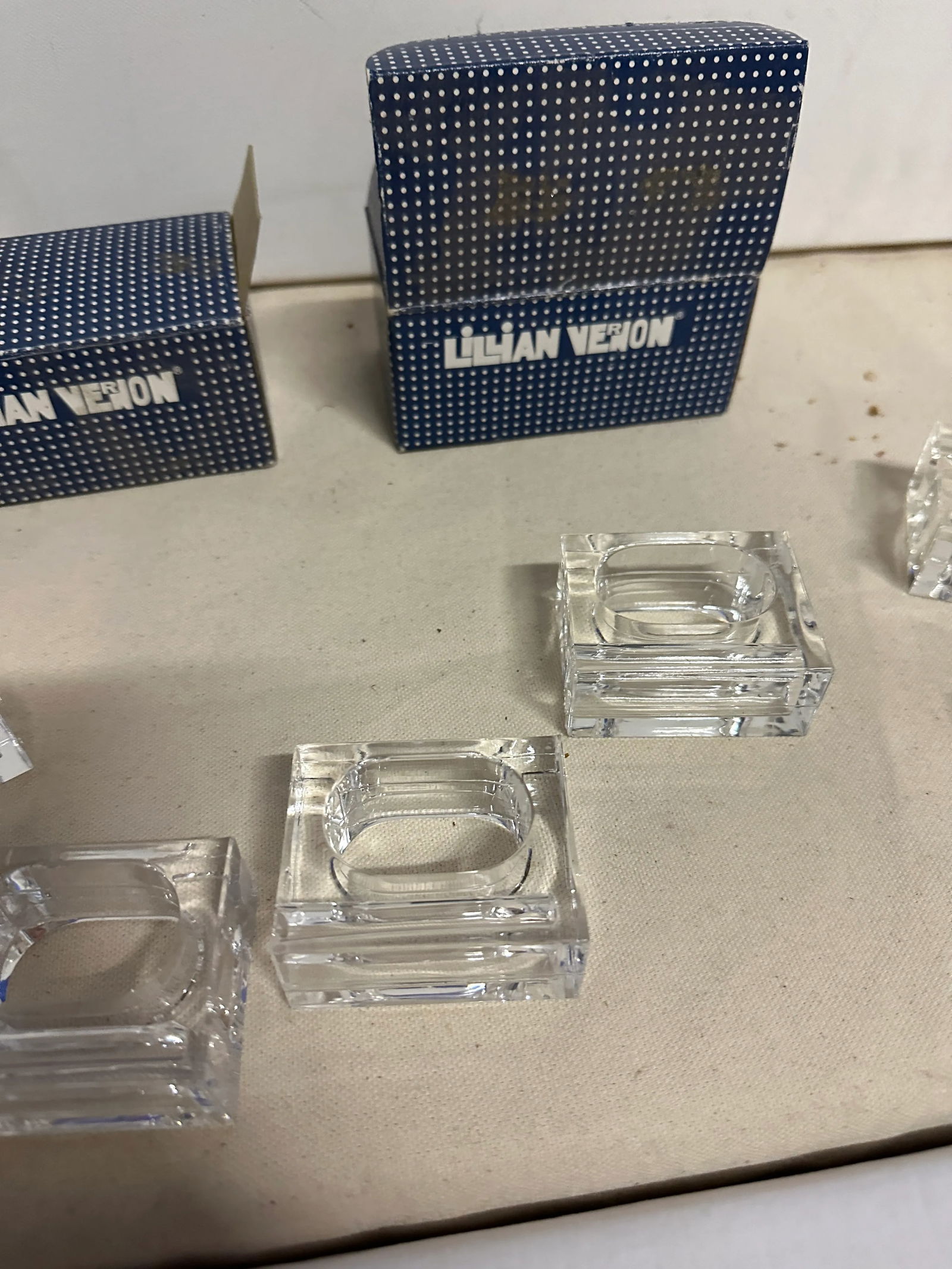 1970s Collection of Lillian Vernon Lucite Napkin Rings- Set of 8 - 3