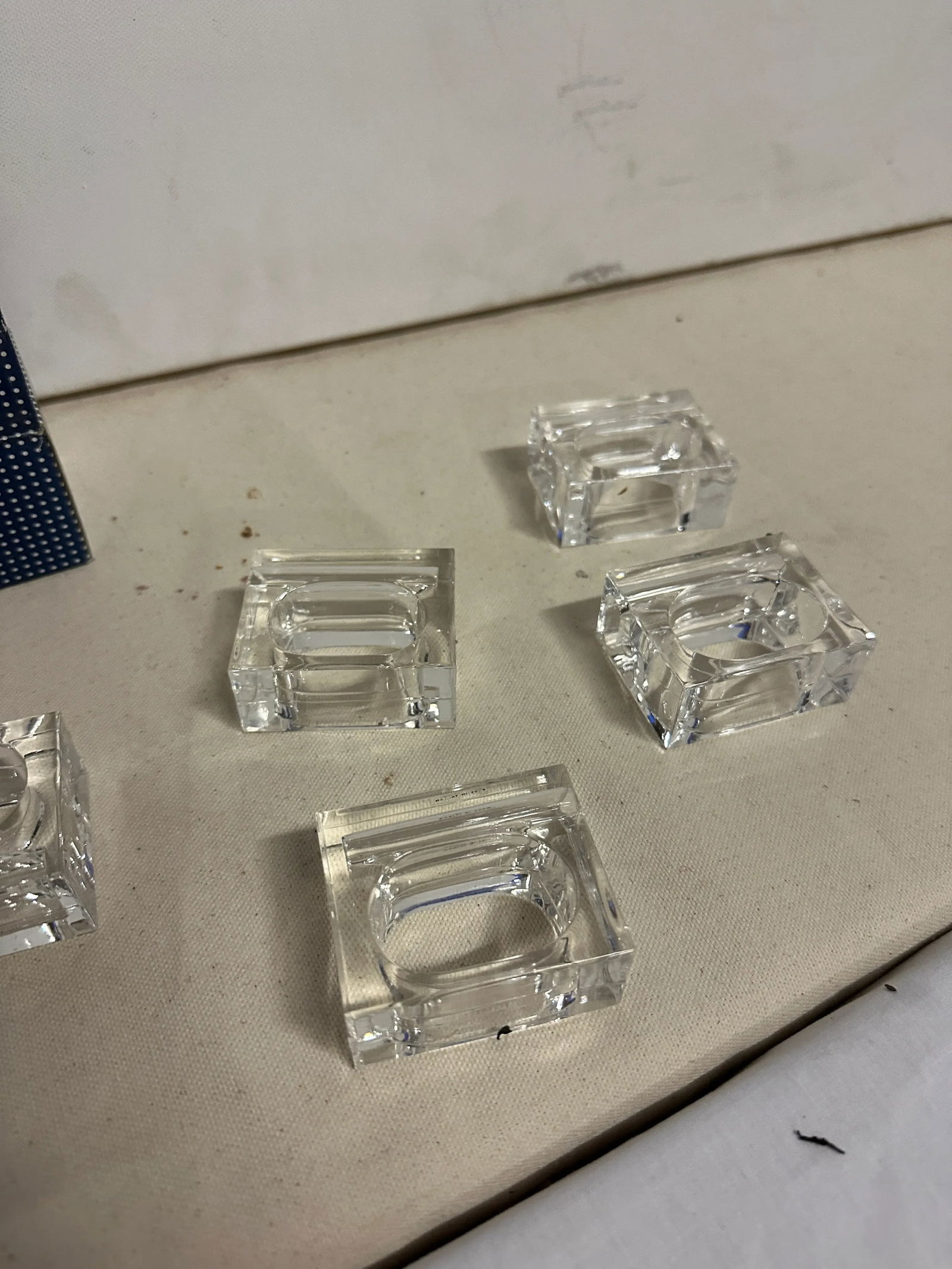 1970s Collection of Lillian Vernon Lucite Napkin Rings- Set of 8 - 4