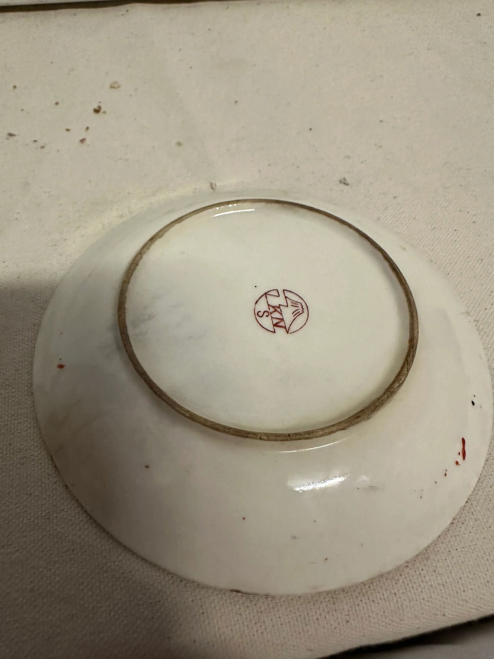 1970s Hand Painted Tea Cup and Matching Saucer - Set of 2 - 4