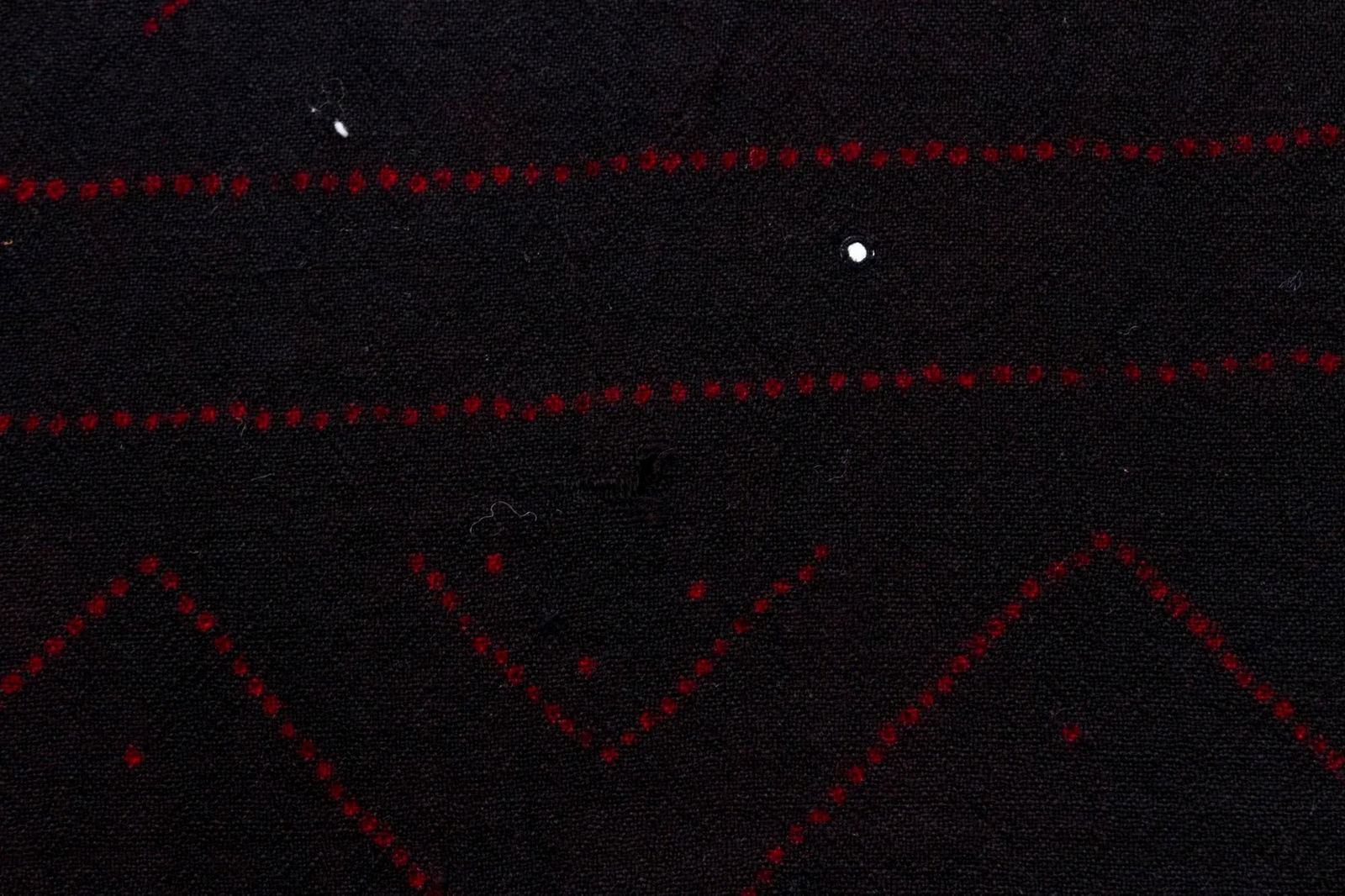 Mid-Century Black Tribal Indian Textile - 4