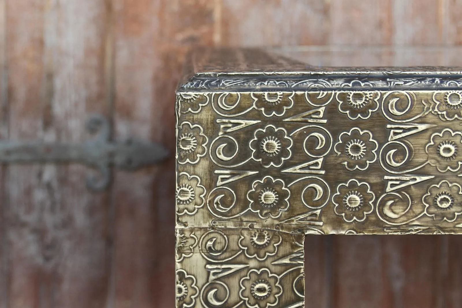 Mid 20th Century Embossed Silver Table - 4