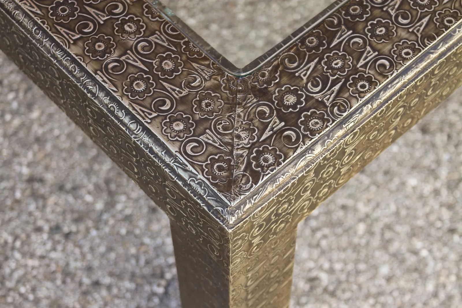 Mid 20th Century Embossed Silver Table - 8