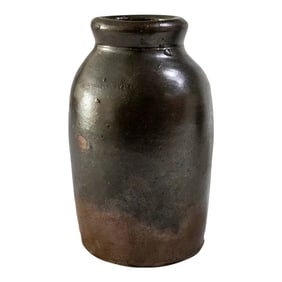 Antique Farmhouse Kitchen Storage Crock - Brownstone Crockery