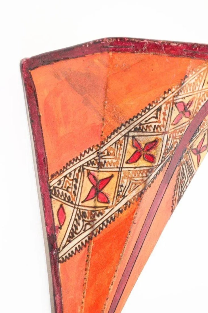 Moroccan Parchment Handpainted Folk Art Wall Sconce Shade - 5