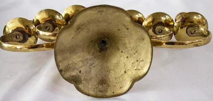 Antique Solid Brass Swing 7 Arm Menorah Candelabra Candle Holder - 5