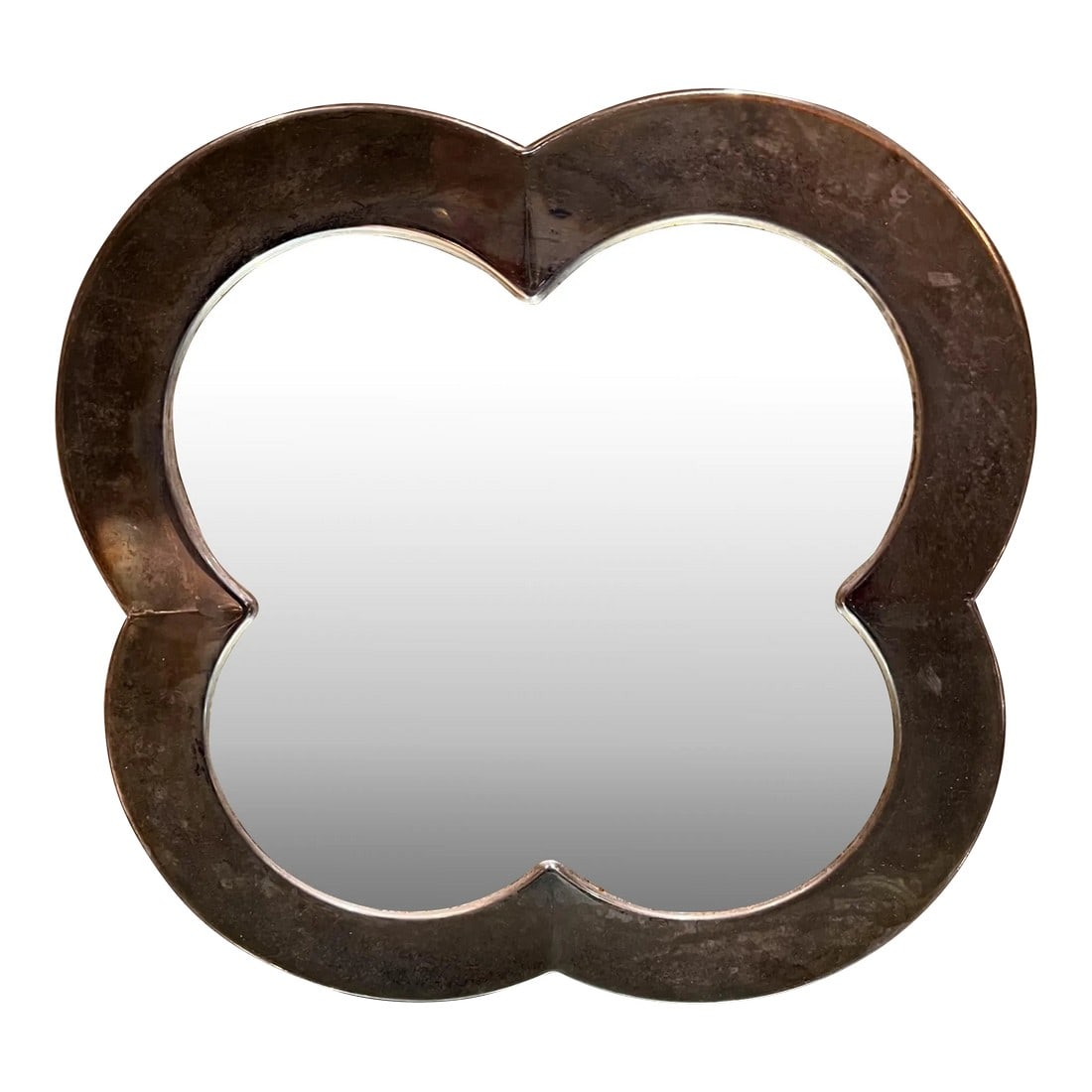 1970s Swirled Clover Bar Service Tray Silver Plate: AMBIANIC presents Swirled Silver Plate Service Tray 13.5 x 13.5 x .38 H Preowned unrestored vintage condition See all images for condition. Condition: Alterations: Original Condition Unaltered