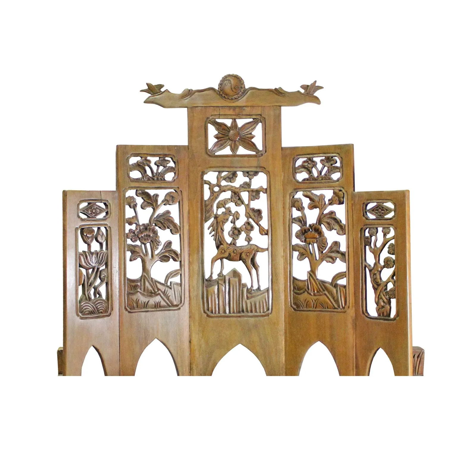 Chinese Vintage Carving Display Shrine Chest Stand - 4