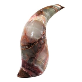 1950s Polished Onyx Abstract Horn Table Sculpture