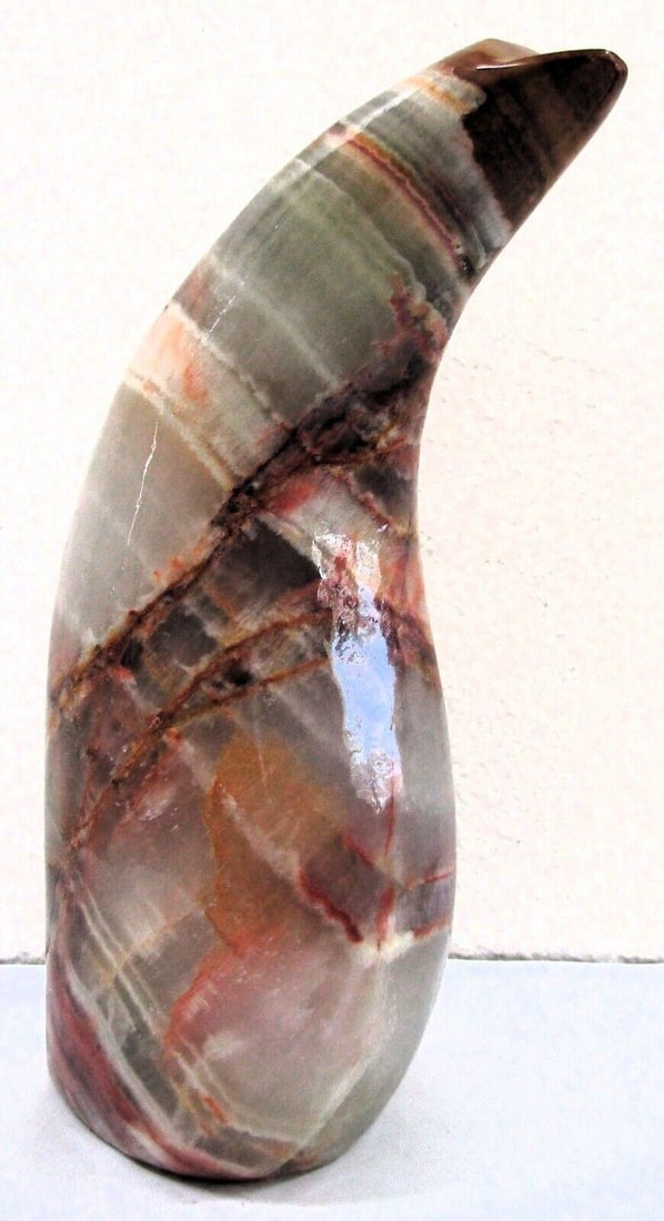 1950s Polished Onyx Abstract Horn Table Sculpture - 2