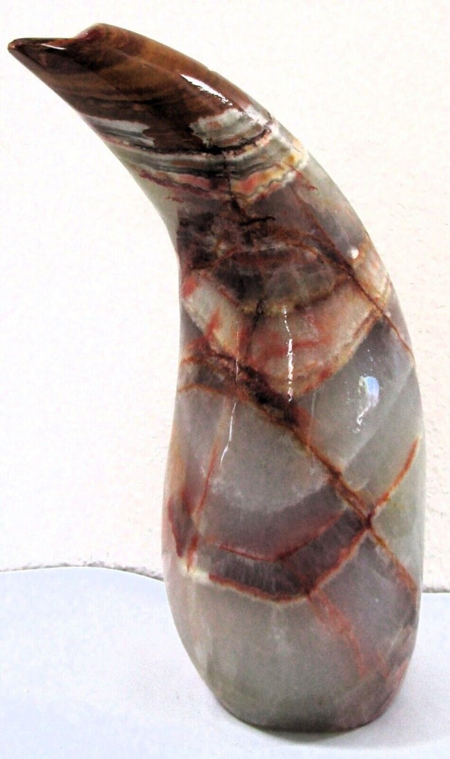 1950s Polished Onyx Abstract Horn Table Sculpture - 4